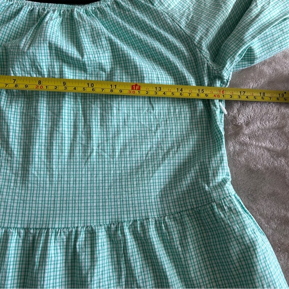 Green gingham dress EUC SIZE XS J. Crew Factory - Picture 7 of 9